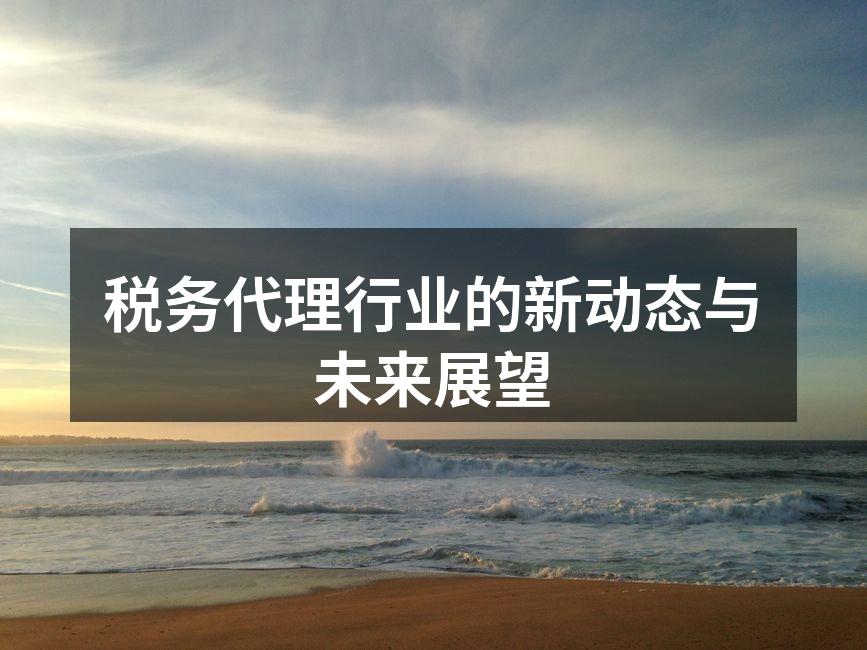 税务代理行业的新动态与未来展望